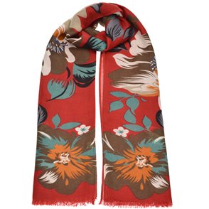 Φουλάρι Floral Kόκκινο