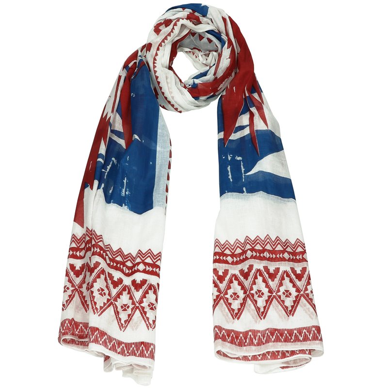 Scarf  White/Blue/Red