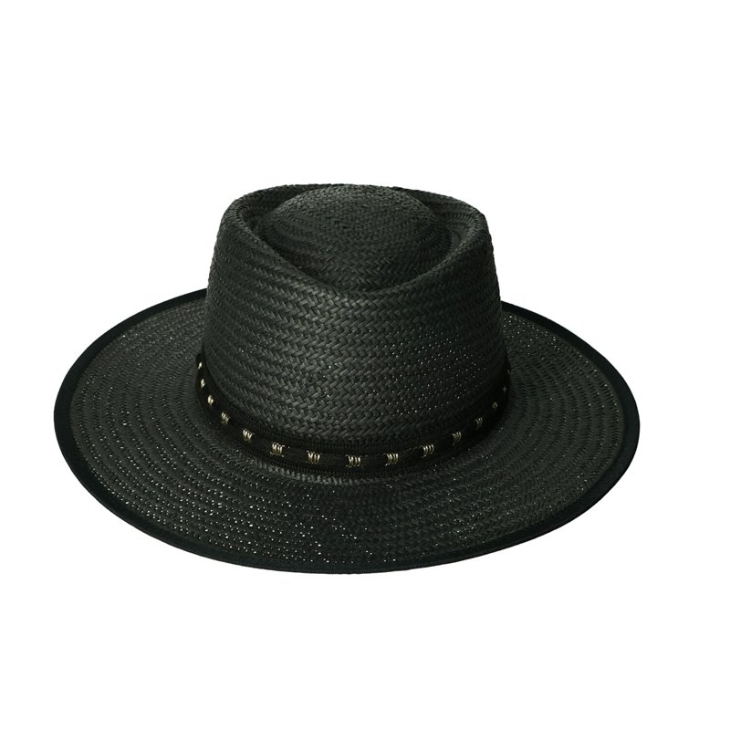 Azadé Ψάθινo Καπέλο Μαύρο Handmade