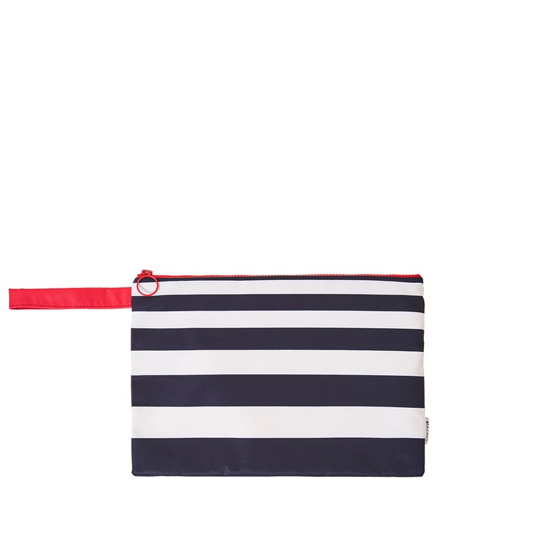 Azadé Waterproof beach bag Striped White/Black