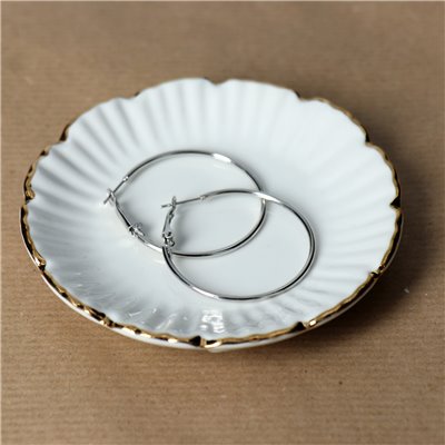 Silver hoop earrings in small size