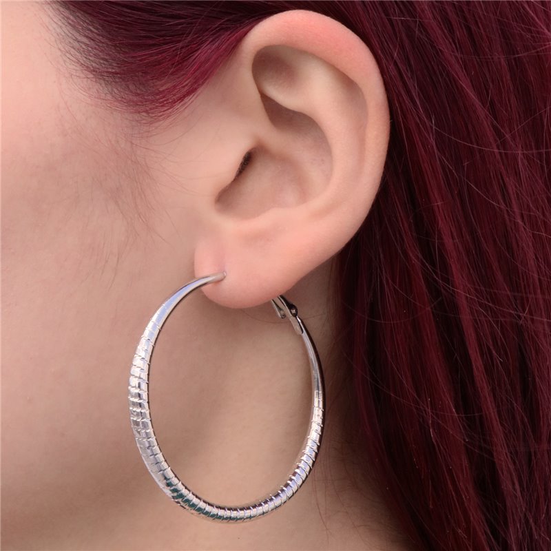 Azadé silver hoop earrings in small size