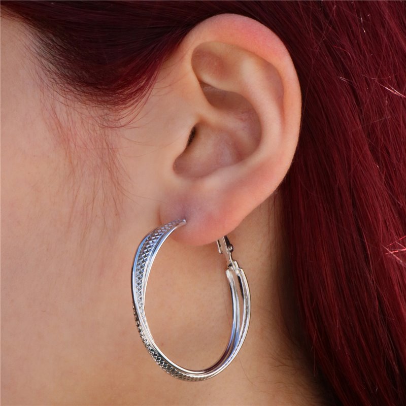 Silver hoop earrings in small size