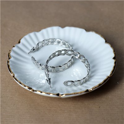 Silver hoop earrings in small size