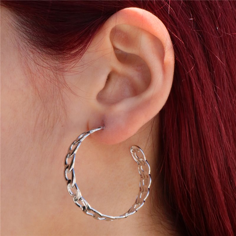 Silver hoop earrings in small size