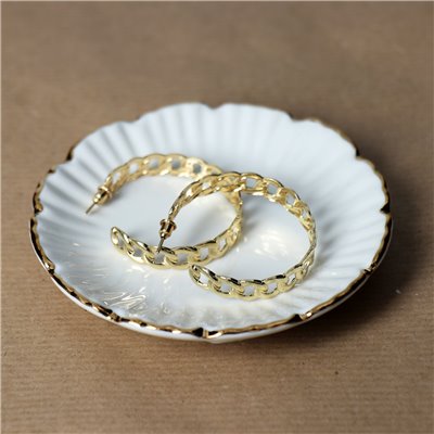Gold hoop earrings in small size