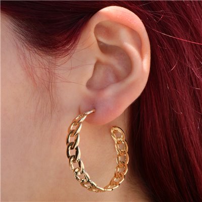 Gold hoop earrings in small size