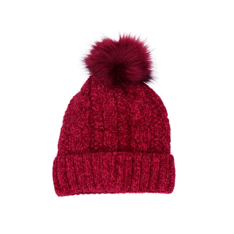 Azade wine red beanie hat