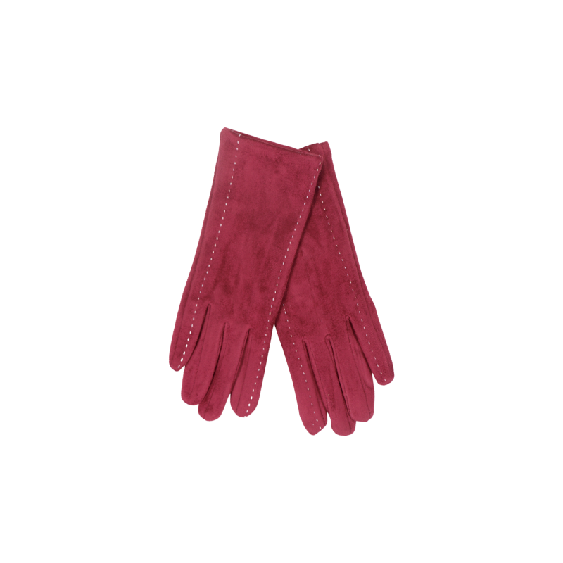 Azade wine red  suede gloves