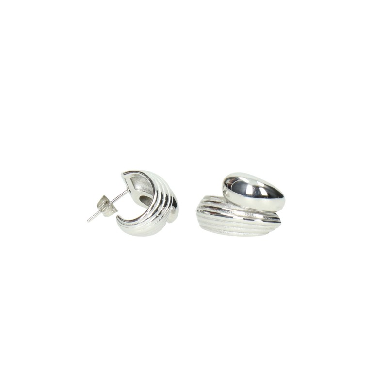 Azadé earrings cuffed silver