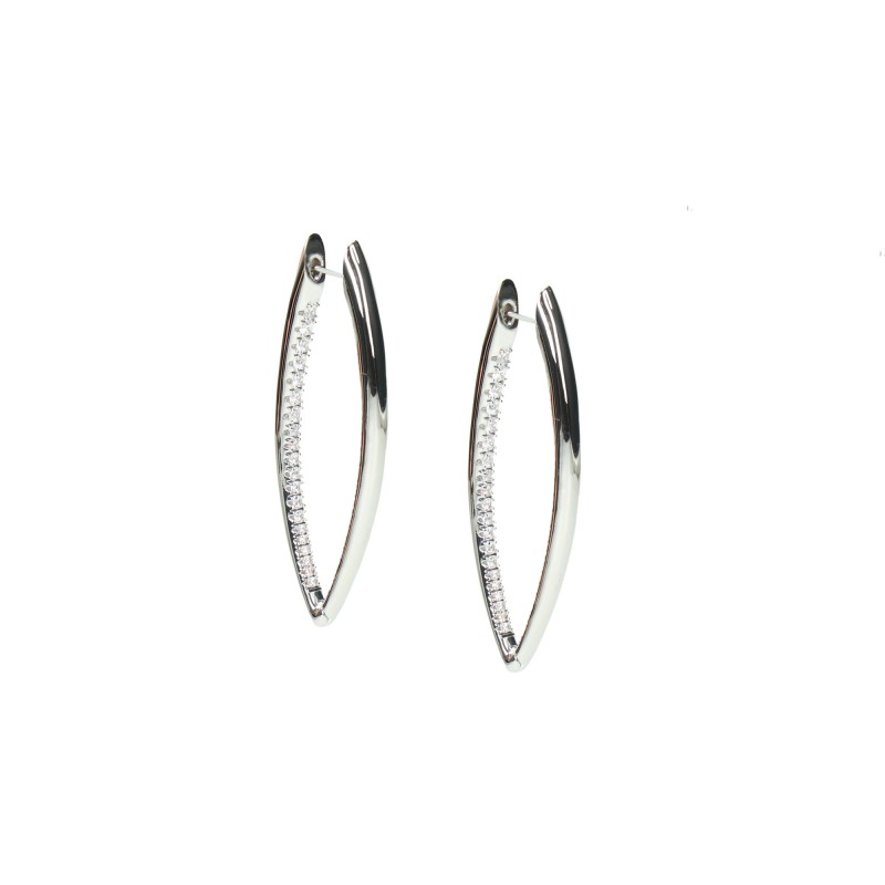 Azadé earrings oval silver