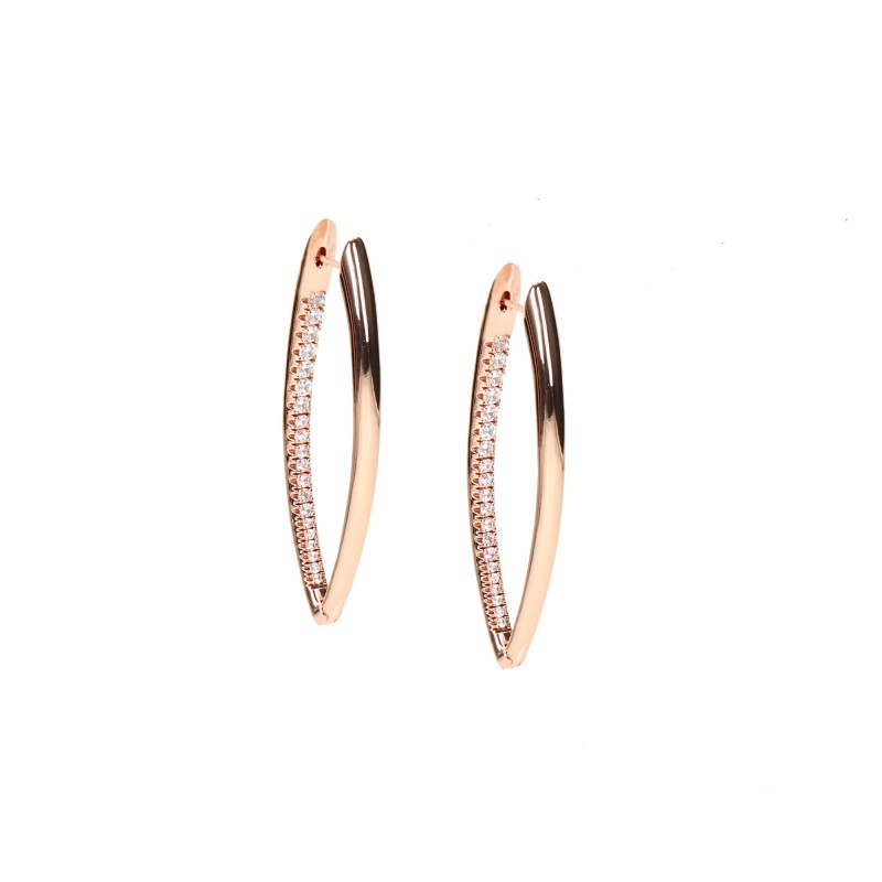 Azadé earrings oval rosegold