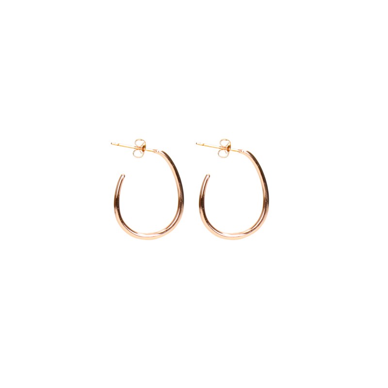 Azadé earrings oval rosegold