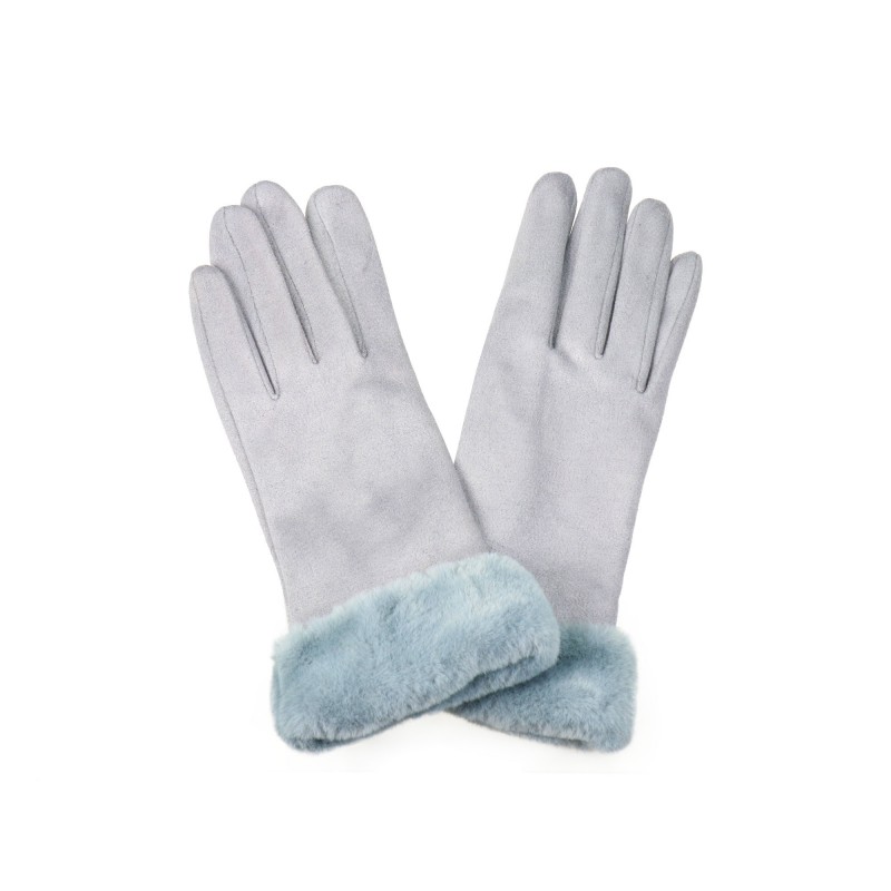 Azadé light grey gloves...