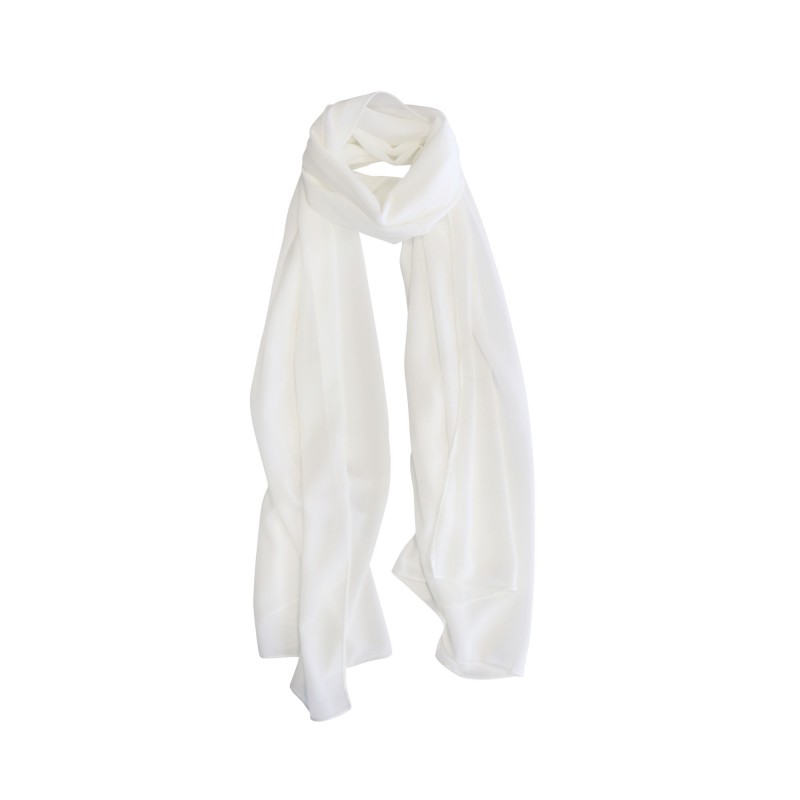 Azade chiffon  φουλάρι λευκό