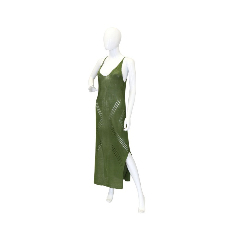 Azade knitted maxi dress khaki