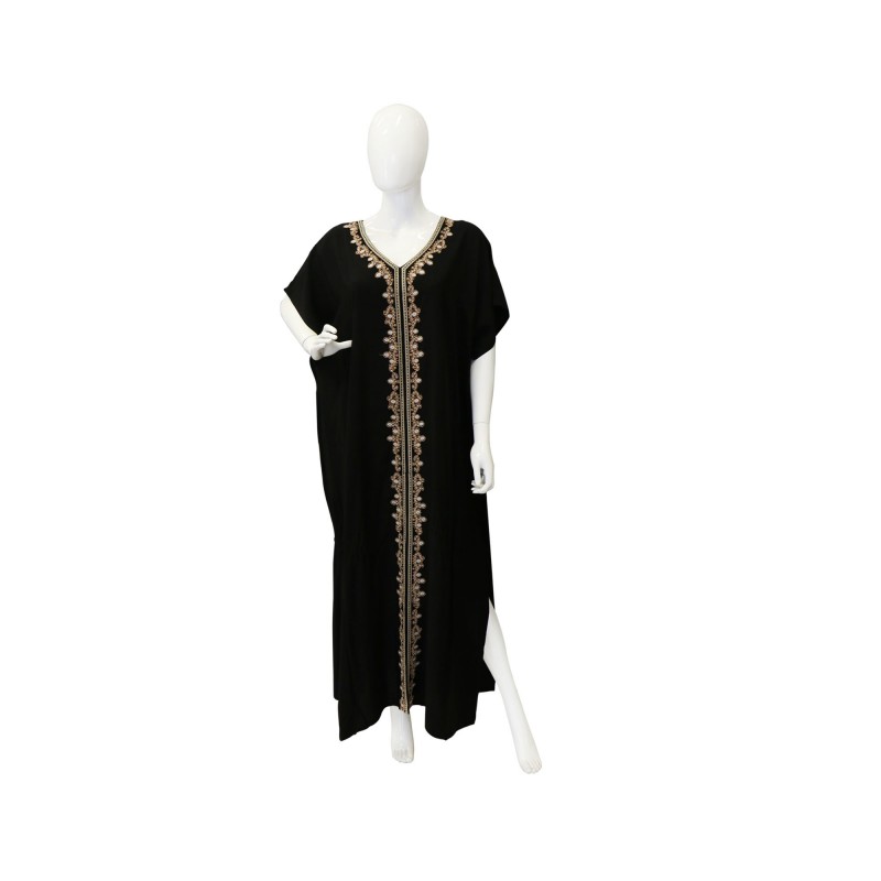 Azade ethnic maxi kaftan black